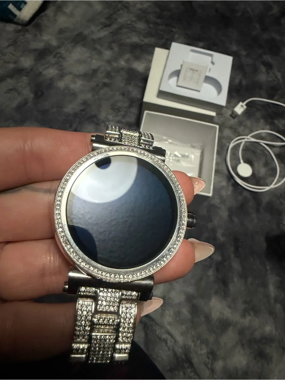Michael Kors Silver Digital Smartwatch with Stainless Bracelet